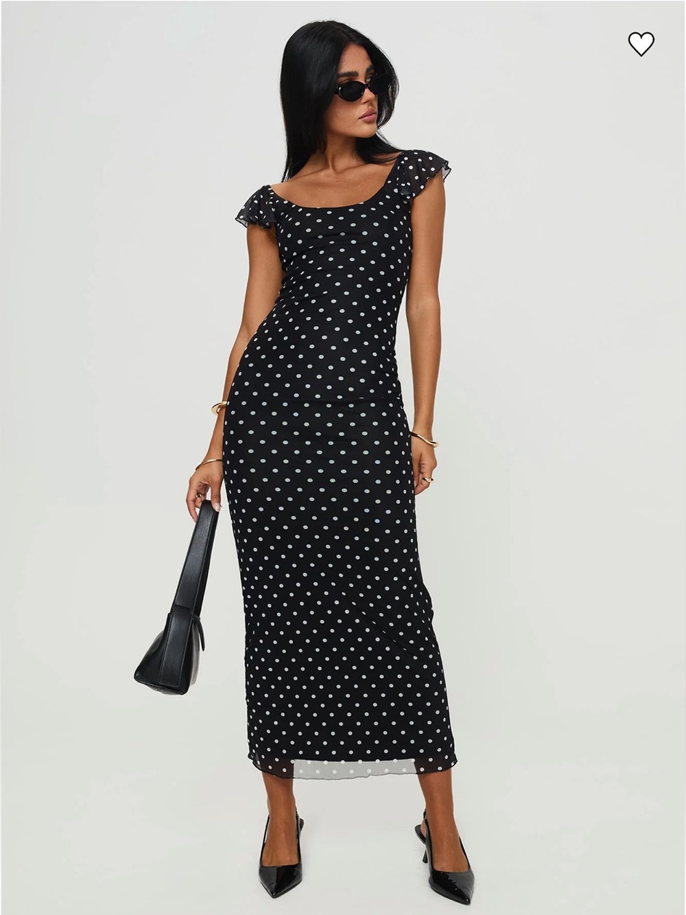 Princess Polly Black & White Polka Dot Maxi Dress